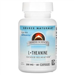 Source Naturals, Serene Science, L-теанин, 200 мг, 60 капсул