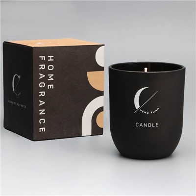 Свеча ароматическая "Home Fragrance", одеколон, черная, 7х8 см