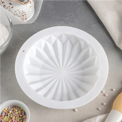 Форма для муссовых десертов и выпечки Доляна «Оригами», силикон, 18,5×18,5 см, цвет белый