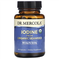 Dr. Mercola, Iodine From Organic Seaweed, 325 mg, 60 Capsules