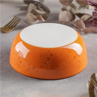 Салатник керамический «Созвездие», 550 мл, d=14,8 см, цвет оранжевый