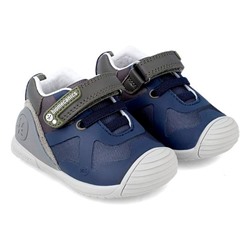 Biomecanics - sneakers altas - azul y caqui