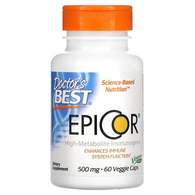 Doctor's Best, Epicor, 500 мг, 60 вегетарианских капсул