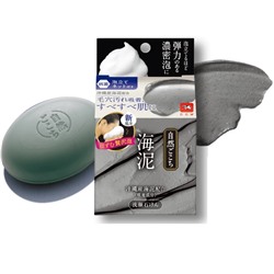 COW Очищающее мыло для лица с морской глиной Окинава с гиалурон с сеточкой для взбивания пены 80 гр