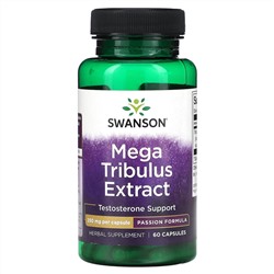 Swanson, Экстракт Mega Tribulus, 250 мг, 60 капсул