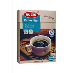 Rubin Küçük Boy Kahve Filtresi Naturel Kağıt 2 Numara