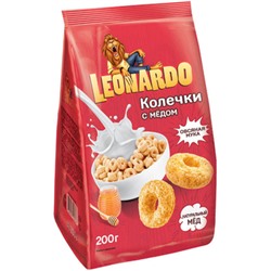 «Leonardo», готовый завтрак «Колечки с мёдом», 200 г