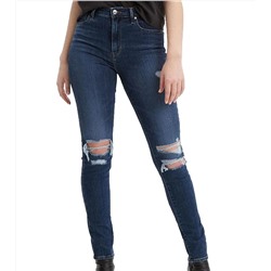 Женские джинсовые брюки LEVI'S 721 High Rise Skinny Jeans в стиле с пятью карманами 61831859 ​​синие