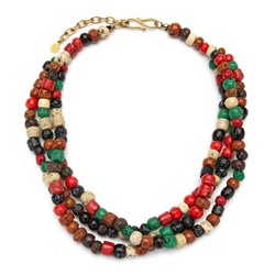 NECKLACE 3 STRANDS MULTICOLOR