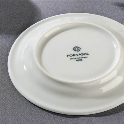 Тарелка фарфоровая пирожковая CORAL, d=15 см, цвет белый