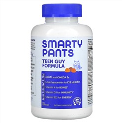 SmartyPants, мультивитамины для мальчиков-подростков, лимон и лайм, вишня, апельсин, 120 жевательных таблеток