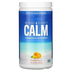 Natural Vitality, CALM, смесь для приготовления антистресс-напитка, апельсин, 453 г (16 унций)