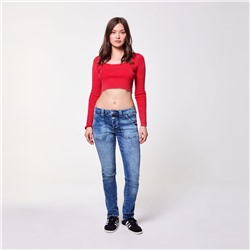 Jeans - skinny fit - algodón - azul denim