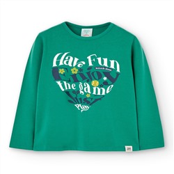 Camiseta - punto - algodón - verde