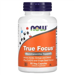 Now Foods, True Focus, 90 растительных капсул