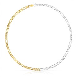 Collar Basicos - plata bañada en oro amarillo de 18 kt