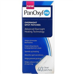 PanOxyl, Ночные точечные пластыри, 40 прозрачных пластырей