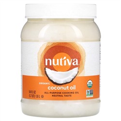 Nutiva, Универсальное растительное масло, органическое кокосовое масло, 1,6 л (54 жидк. Унции)