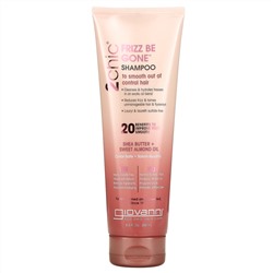 Giovanni, 2chic, Frizz Be Gone Shampoo, To Smooth Out Of Control Hair, Shea Butter + Sweet Almond Oil, 8.5 fl oz (250 ml)