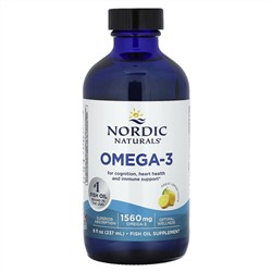 Nordic Naturals, омега-3, со вкусом лимона, 1560 мг, 237 мл (8 жидк. унций)