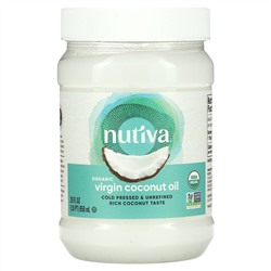 Nutiva, органическое кокосовое масло первого отжима, 858 мл (29 жидк. унций)