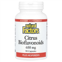 Natural Factors, цитрусовые биофлавоноиды с гесперидином, 650 мг, 90 капсул