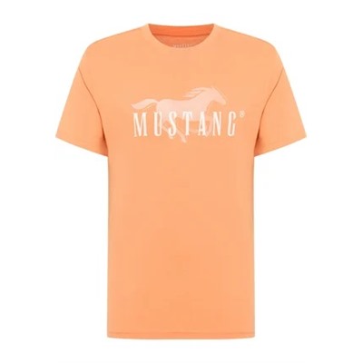 Mustang - STYLE AUSTIN - футболка с принтом - оранжевый