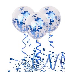 Воздушные шары "Конфетти" blue, 10 шт