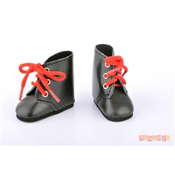 «Ботинки черные с красными шнурками» PR63225