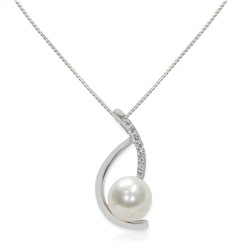 Collar con colgante - plata 925 - perlas de agua dulce - Ø de la perla: 7.5 - 8 mm