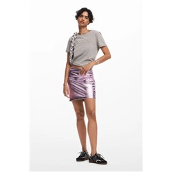 Metallic mini skirt