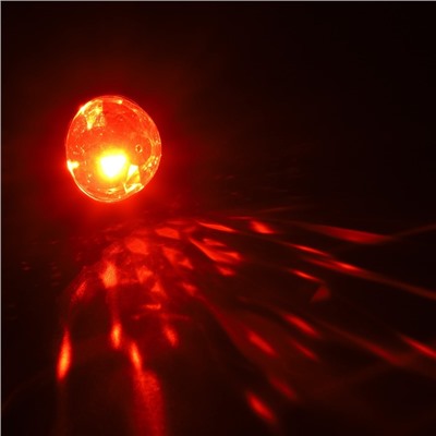Гирлянда «Нить» 5.4 м с насадками «Диско-шары», IP44, тёмная нить, 10 LED, свечение красное/тёплое белое, солнечная батарея