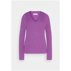 Marc O'Polo - LONGSLEEVE V NECK - Вязаный свитер - темно-фиолетовый