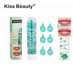 Маска для увеличения губ с экстрактом алое Kiss Beauty Aloe Vera Plump Lip Capsule Mask Pop! 45шт