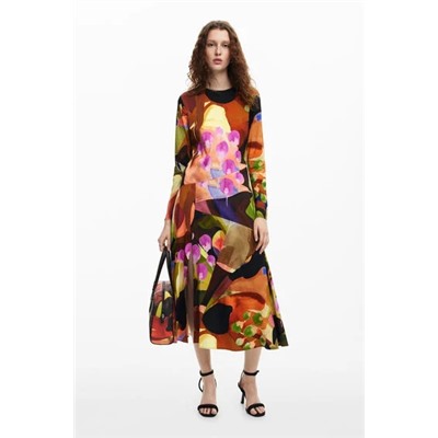 Printed midi dress M. Christian Lacroix