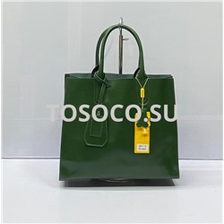 061-3 green сумка Wifeore натуральная кожа 33х28х10
