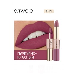 Матовая губная помада O.TWO.O Rose Gold 2in1 3.5g Цвет №11 арт. N9107 Пурпурно-красный