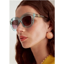 FANNY ROUND BLUE AND GREEN SUNGLASSES