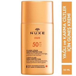 Nuxe Sun Light Fluid High Protection SPF 50 50 ML Güneş Kremi