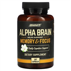 Onnit, Alpha Brain, 90 капсул