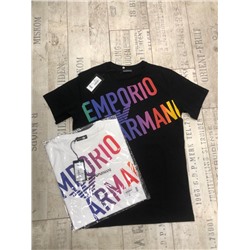 EMPORIO ARMANI Футболки Мужские  3 расцветки Надпись EMPORIO ARMANI   оригинал   МОДЕЛЬ ПРОДАНА !!!!!!