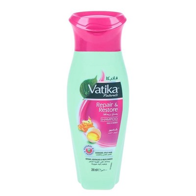 Шампунь для волос Dabur VATIKA Naturals Repair & Restore исцеление и восстановление, 200 мл
