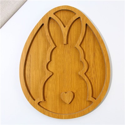 Менажница деревянная «Кролик», 30 х 24 см