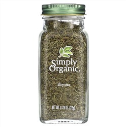 Simply Organic, Чабрец, 22 г (0,78 унции)