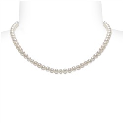 Collar - oro blanco 18 kt - perlas de agua dulce - Ø de la perla: 5.5 - 6.5 mm