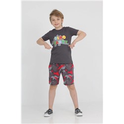 Комплект шорт для мальчика LupiaKids Dino Party антрацитового цвета LP-24SUM-010