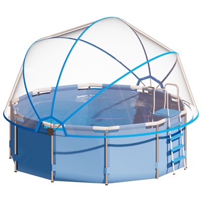 Купол-тент на бассейн d=305 см, h=150 см, цвет синий