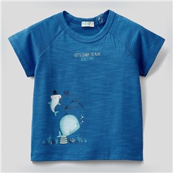 T-Shirt - 100% Baumwolle - blau