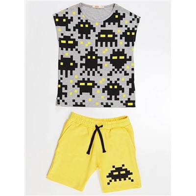 MSHB&G Комплект футболки и шорт для мальчика Pixel Monsters