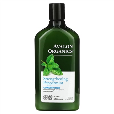 Avalon Organics, Кондиционер, укрепляющая перечная мята, 325 мл